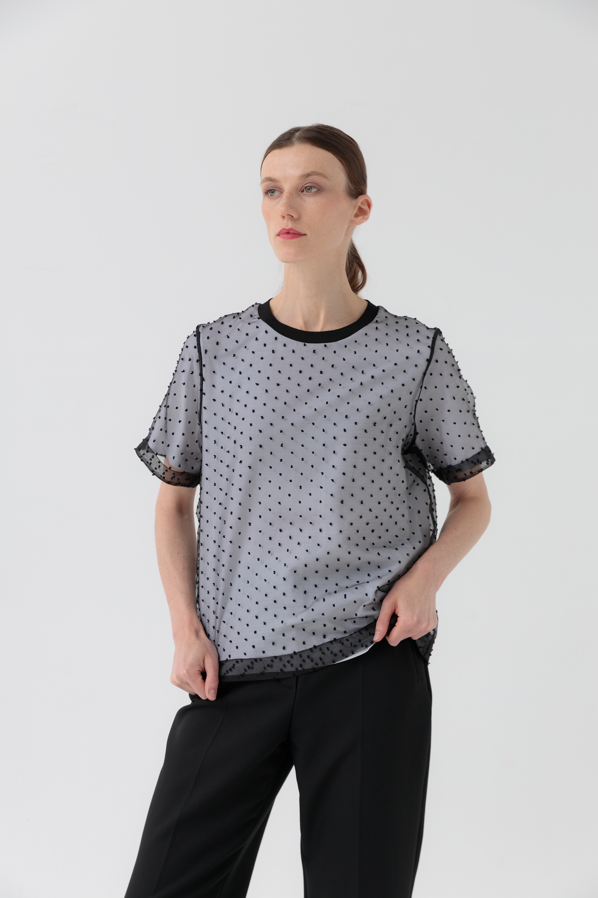 Двухслойная блуза Ольфа