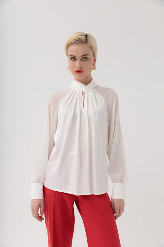 Атласная блуза Стельвио