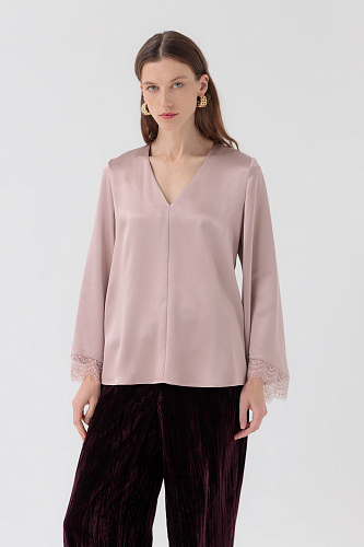 Атласная блуза Форио